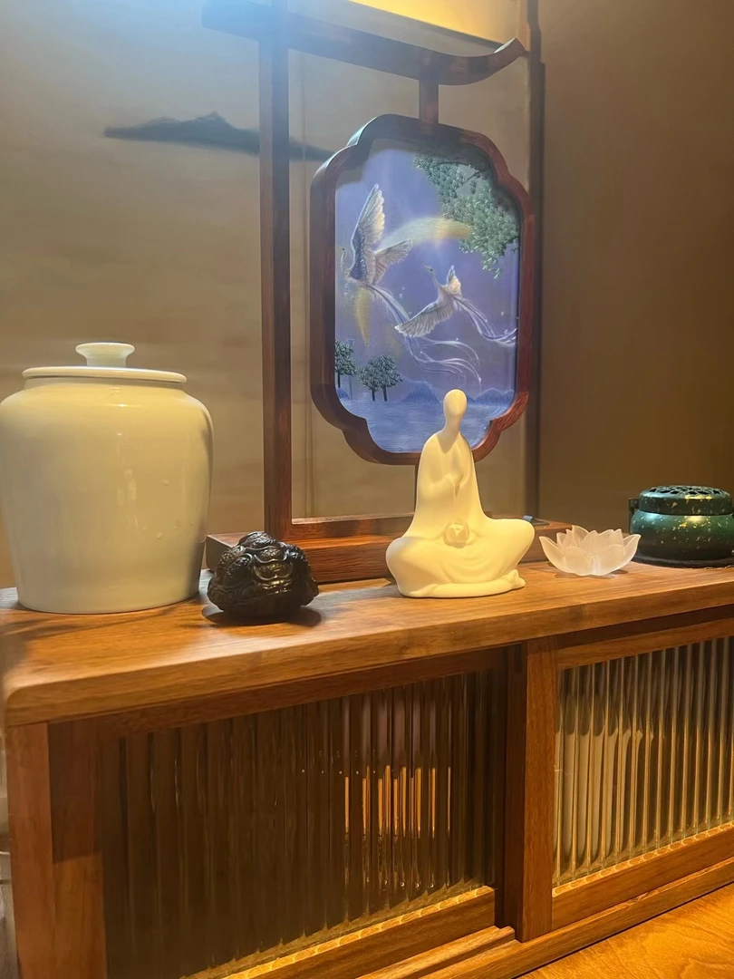 苏绣手工刺绣凤凰宫灯翘头夜灯双面绣工艺品中国风复古风摆件