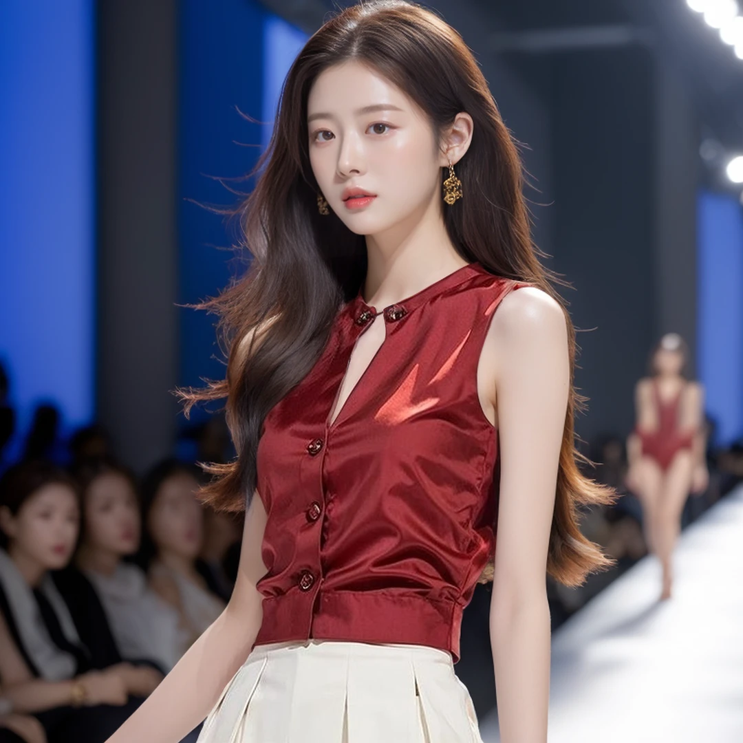 法式无袖衬衫女夏季新款别致独特绝美小个子短款上衣洋气卡腰小衫