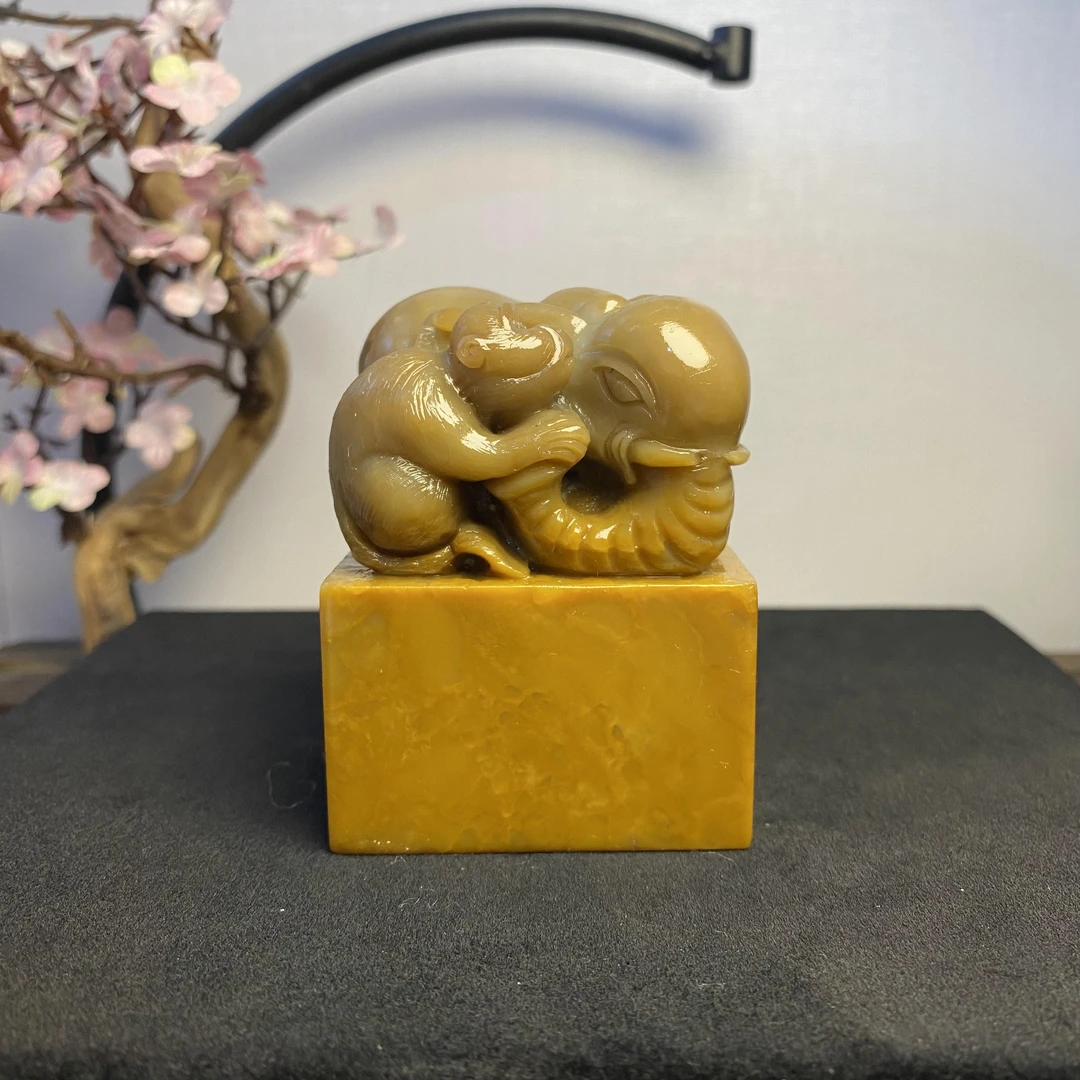 一心印社精品天然篆刻 老挝是印章  5*5*6CM 封侯拜相