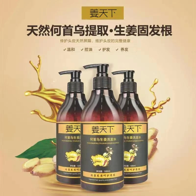 姜天下何首乌生姜去屑洗发水控油止痒洗发露3瓶狂欢节