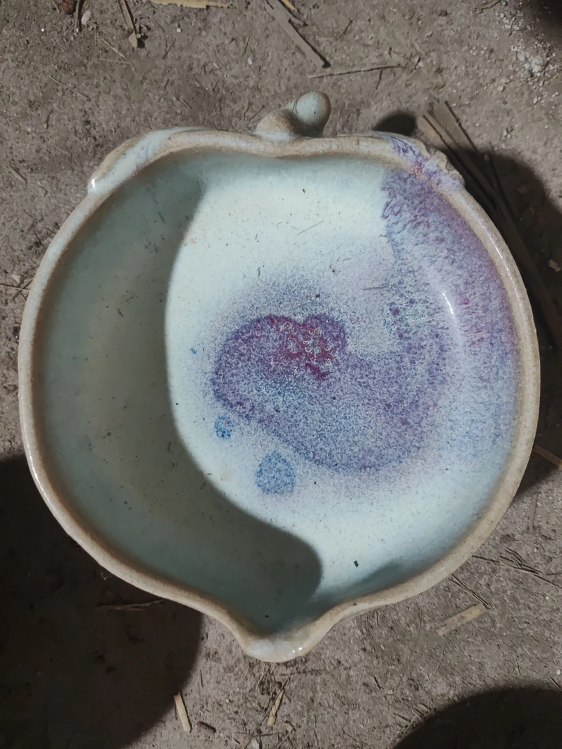 钧窑天蓝釉摆件精致小巧釉色莹润