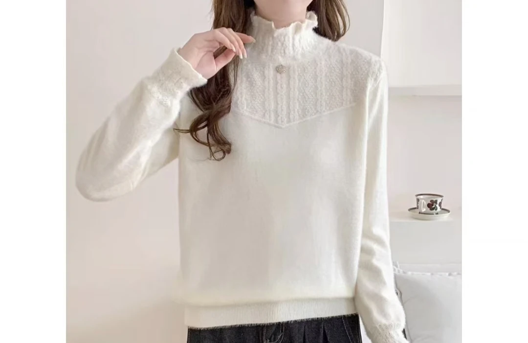 水貂毛加厚打底毛衣/备注编码去拍