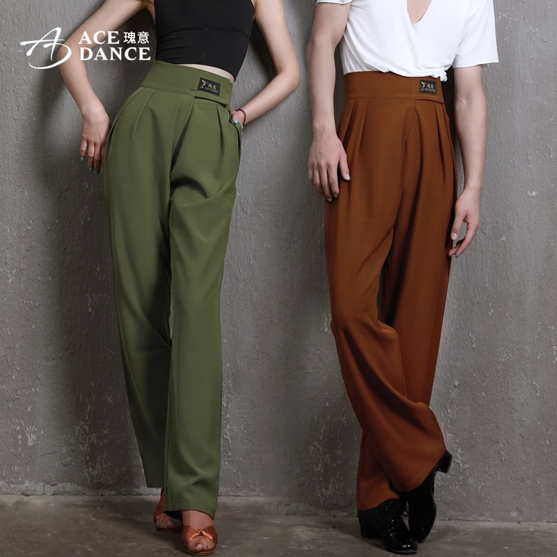 千夜ACE dance拉丁舞裤摩登舞裤秋冬男女同款情侣国标练功裤DA182