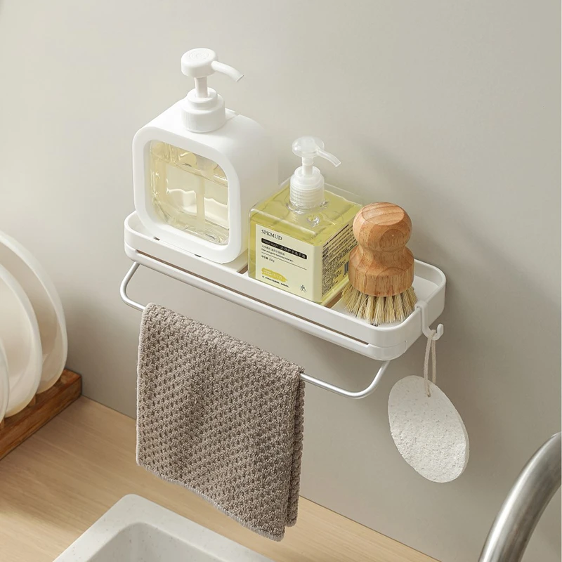 免打孔悬挂式置物架高颜值家居卫生间厨房浴室快速沥水加大收纳架