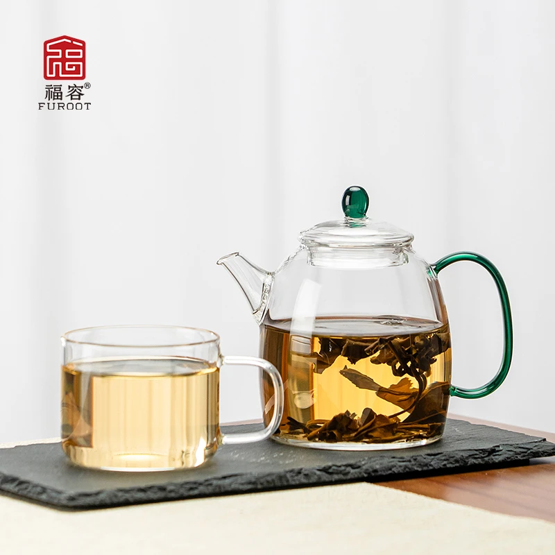 福容秦钟壶玻璃茶壶大容量花茶壶高硼硅日式加厚耐热泡茶壶绿茶壶