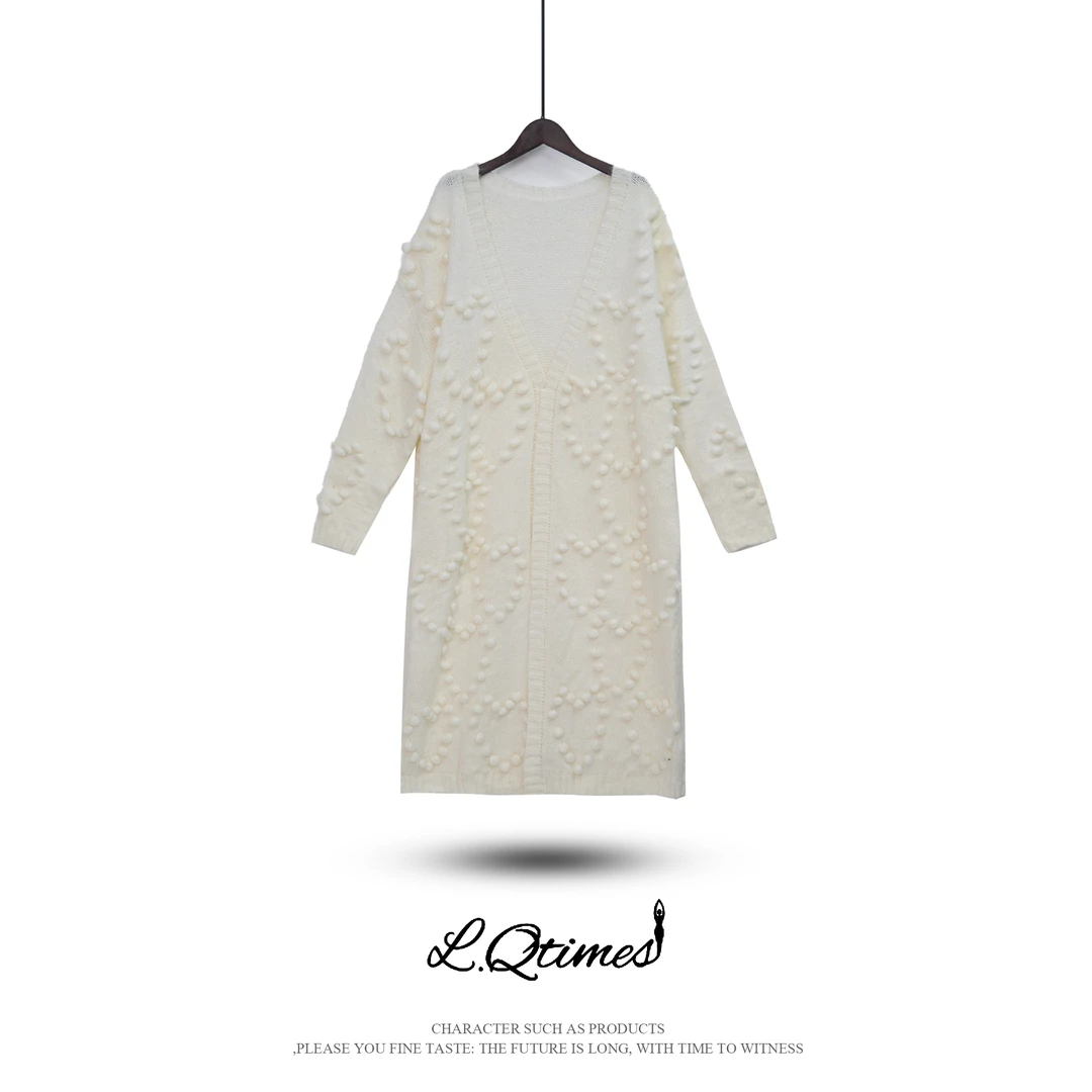 【彤姐】Qtime&时尚设计师款24年新款球球针织外套(22431321）