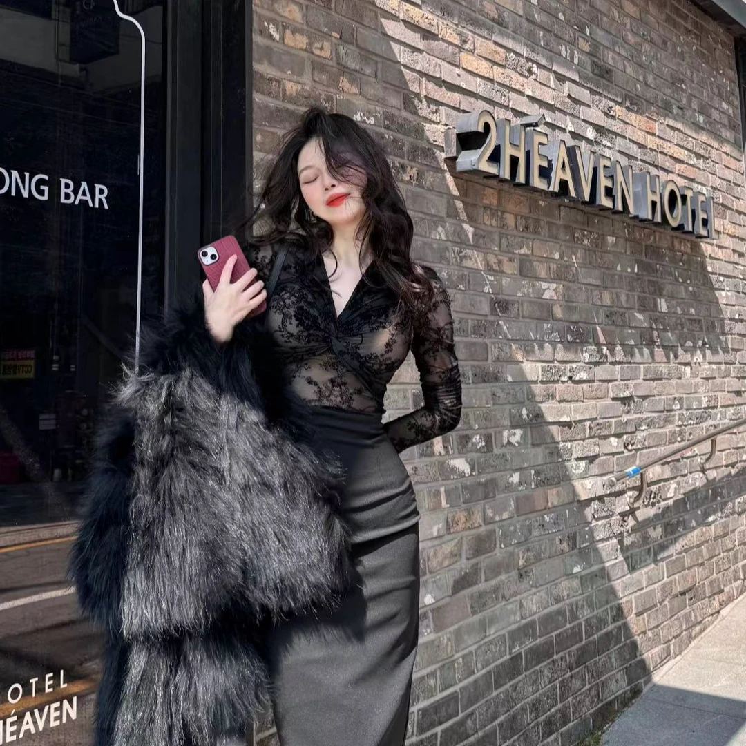 【黄大闪闪原创】卡门气质修身纯欲设计感小众百搭性感上衣SS669