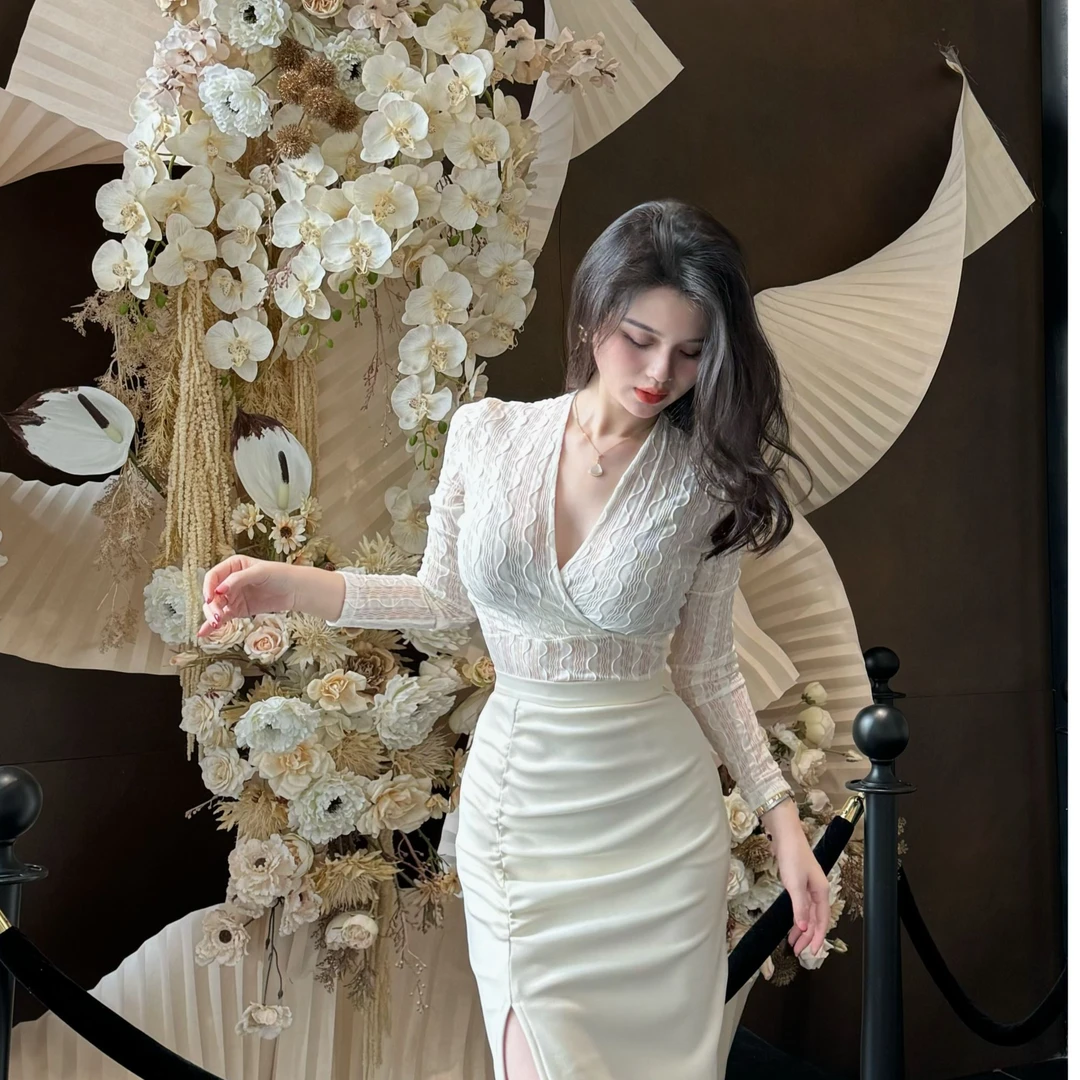 【闪闪推荐】气质新款随拍纯欲设计小众长袖百搭上衣SSY1085