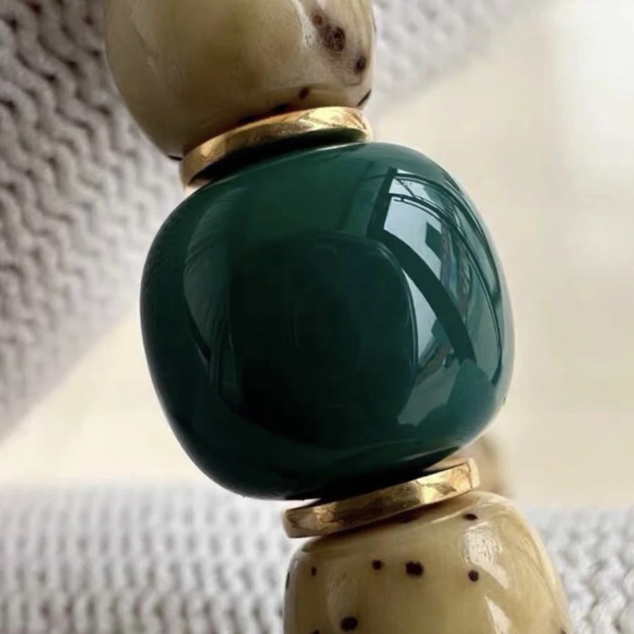 手工古法琉璃雪巴老型桶珠配饰配珠顶珠腰珠星月猴头金刚配饰百搭