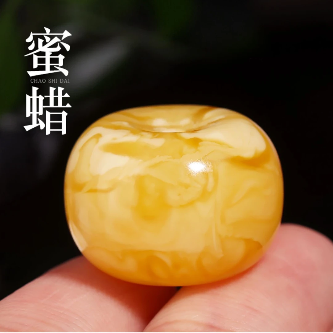 原矿蜜蜡墩子平安扣饼子桶珠鼓珠隔珠金刚菩提籽猴头手串佛珠配饰