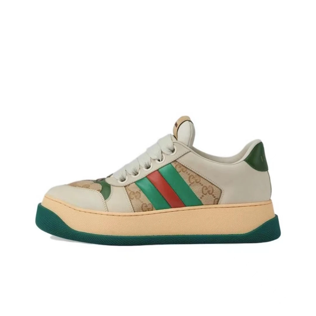 未使用 GUCCI/古驰 Screener胖丁男女老花休闲复古厚底脏脏鞋