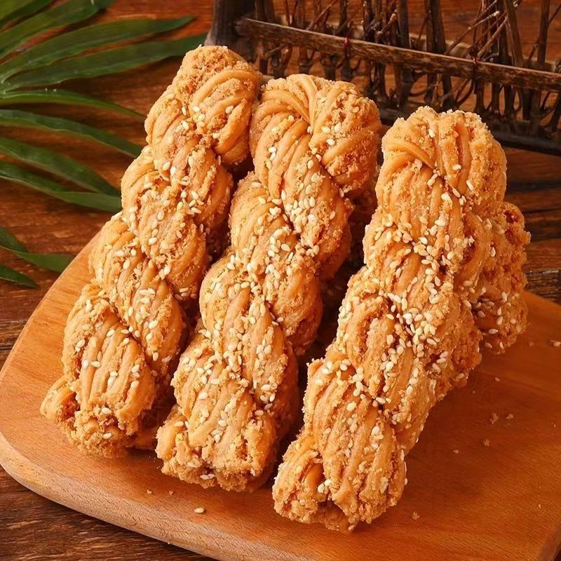 正宗天津特产酥馅大麻花酥心手工大麻花传统糕点早餐食品香脆淡甜