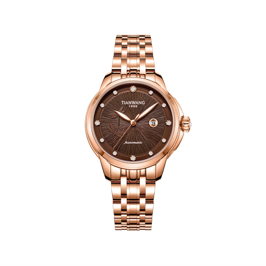 天王表霏系列气质轻奢时尚防水简约女士机械腕表