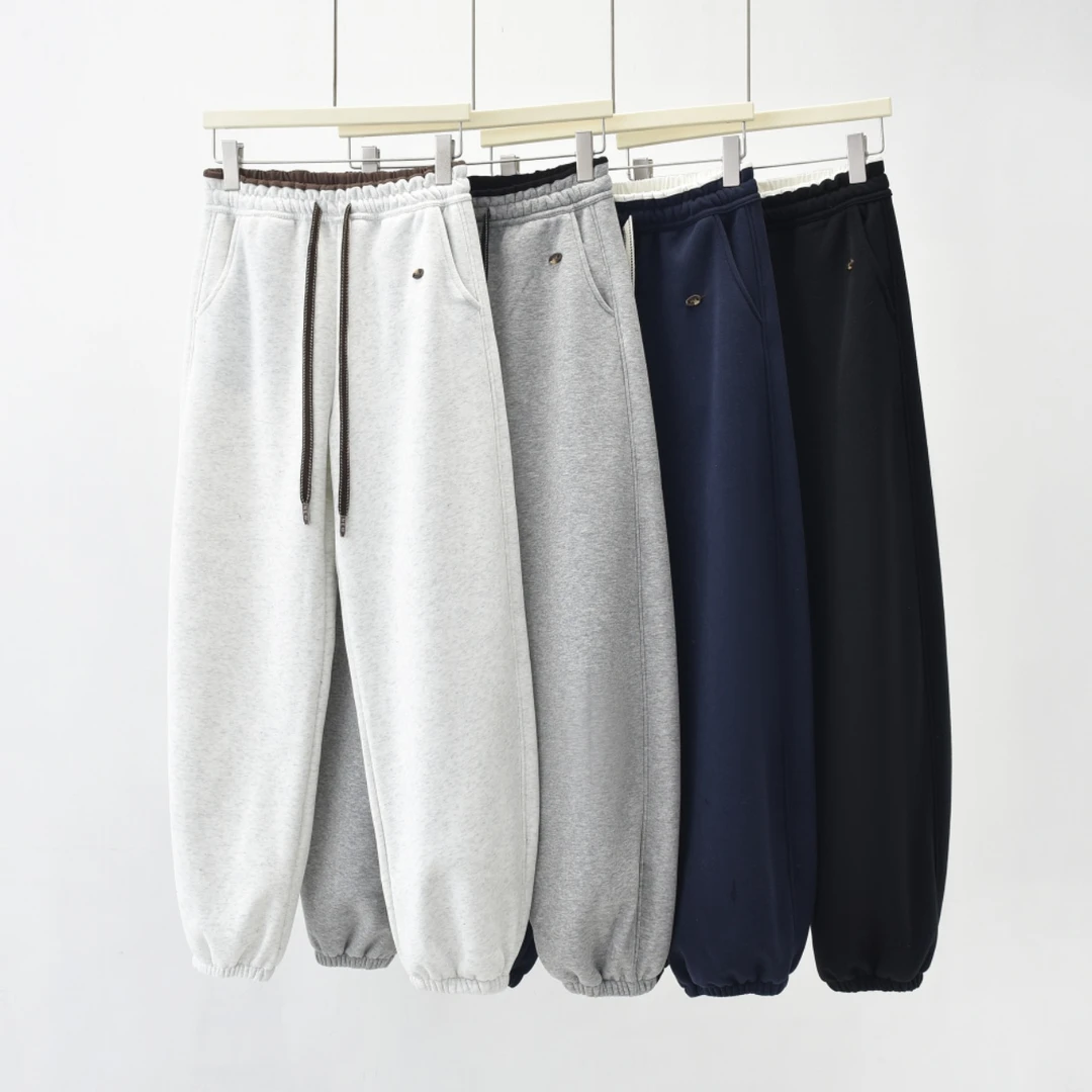 冬季新款韩版简约奥利绒休闲运动裤-D63206