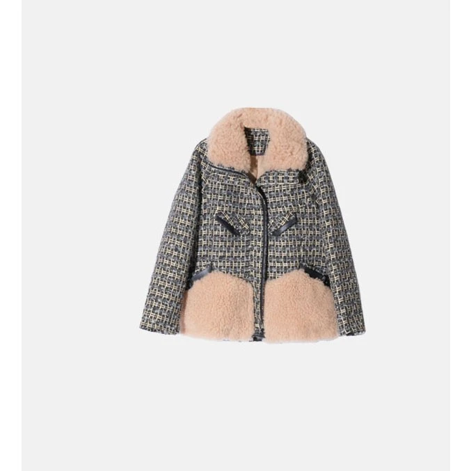 【王老板】秋意浓 女士外套粗花呢舒适短款编织2023新款大鹅301104