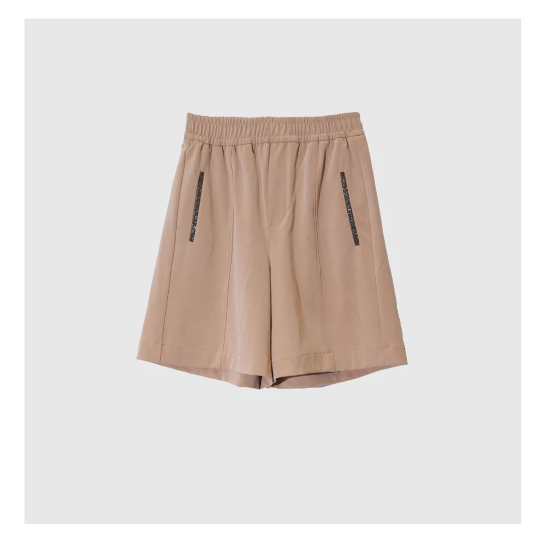 【王老板】女士面料裤舒适短款纯色2023新款面料裤242301