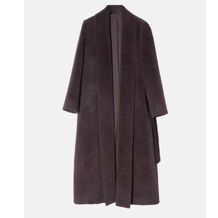 【王老板】女士大衣双面呢舒适长款纯色大衣290613