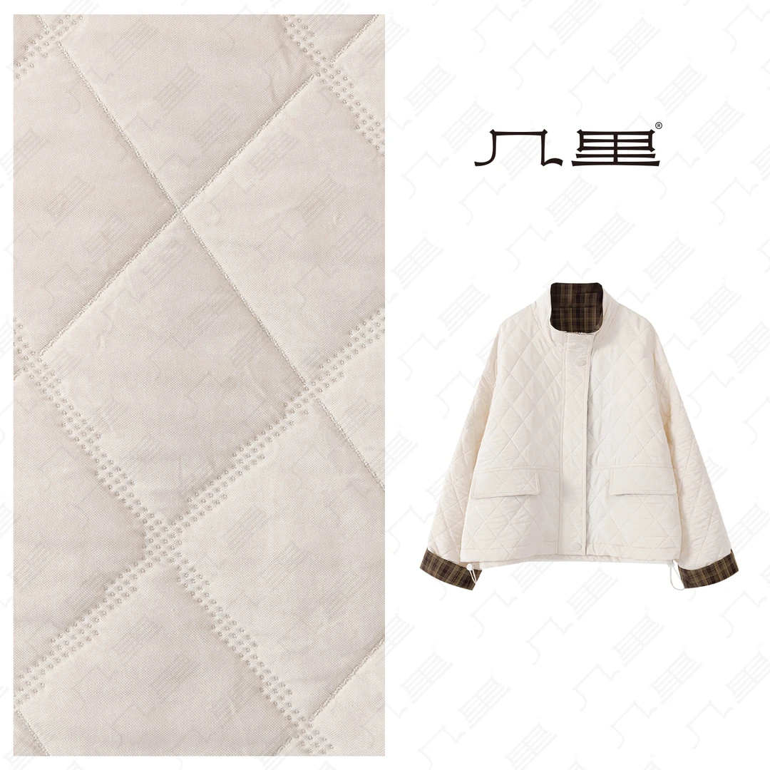 几里与麻【格子外套】气质复古棉服外套 1102690