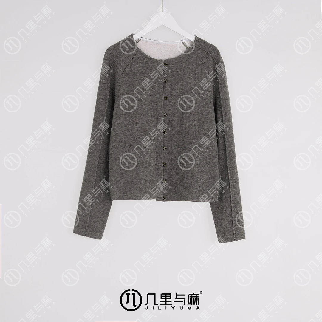 几里与麻【淡眉峰】气质百搭长袖外套 衣长51 胸围100 1080905