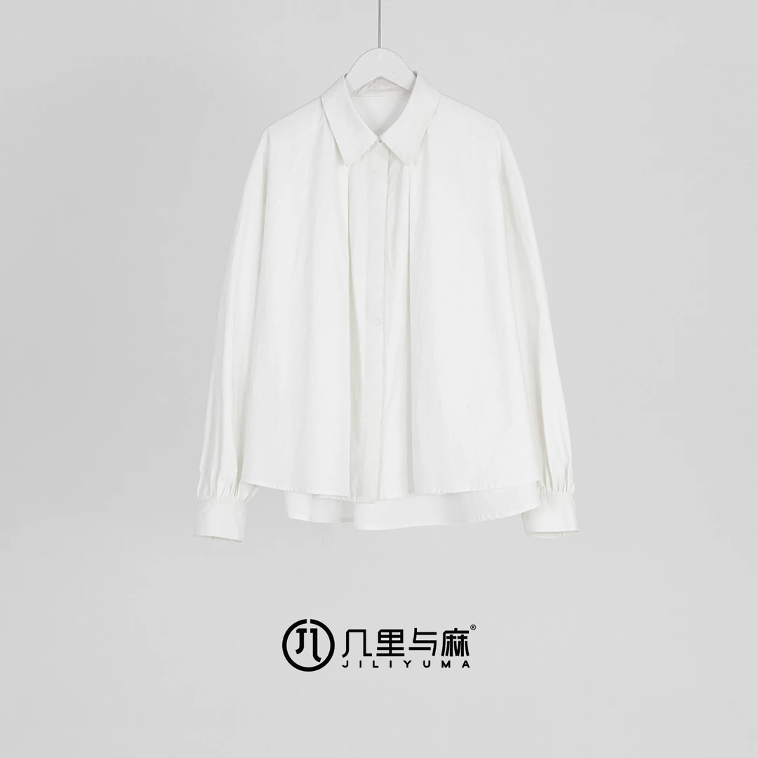 （几里）简约宽松百搭女衬衫（164以上衣长71胸围142 019603