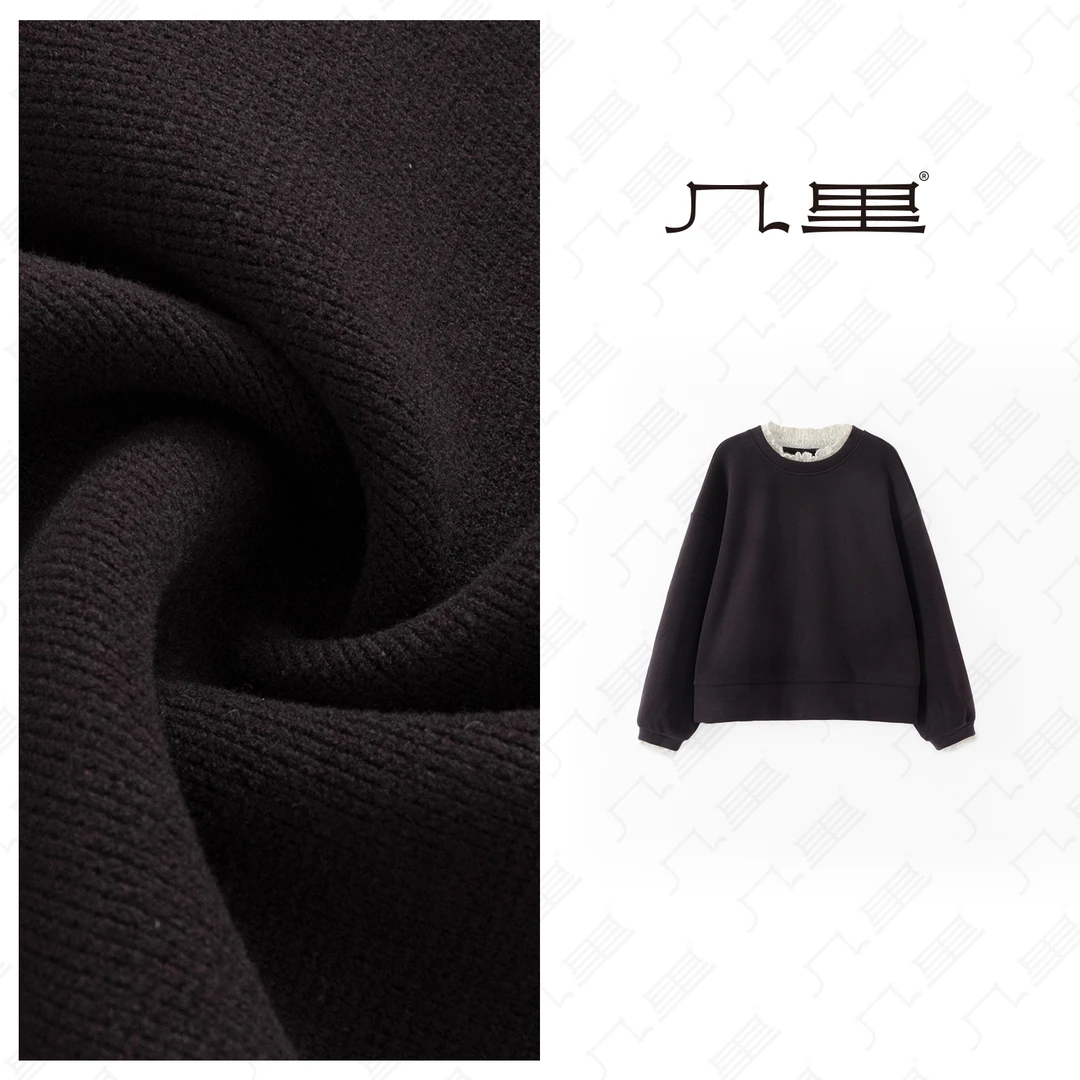 几里与麻【软糯亲肤】蕾丝领秋冬长袖卫衣 衣长55 胸围120 1112787