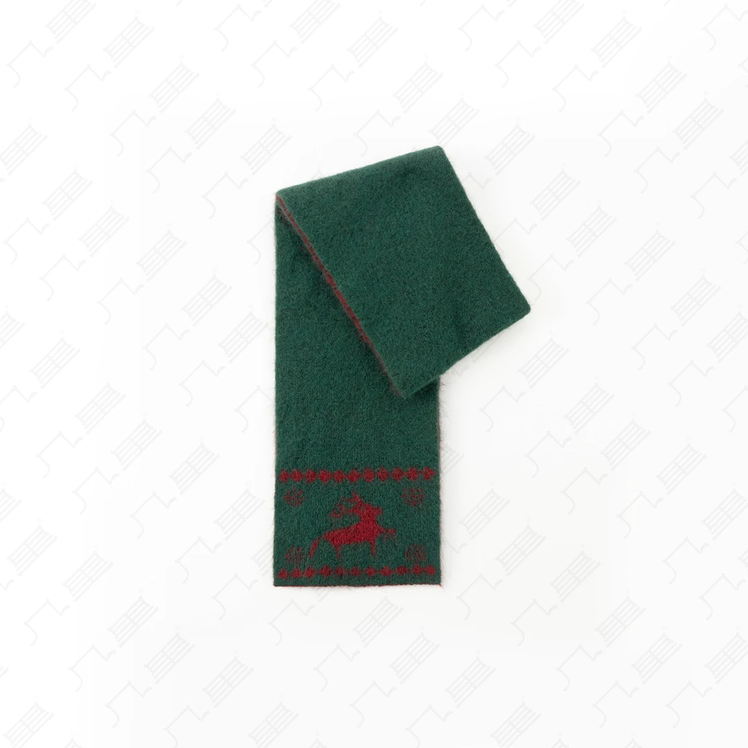 几里与麻【圣诞奇遇】小鹿图案限定针织围巾 1112818