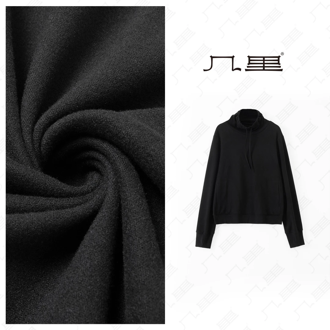 几里与麻【恒温打底】设计感抽绳高领T恤 1110925