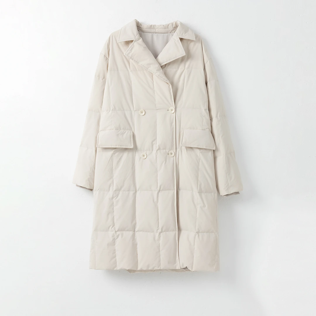 （几里）时尚长款百搭洋气羽绒服 衣长101 胸围120 1101522