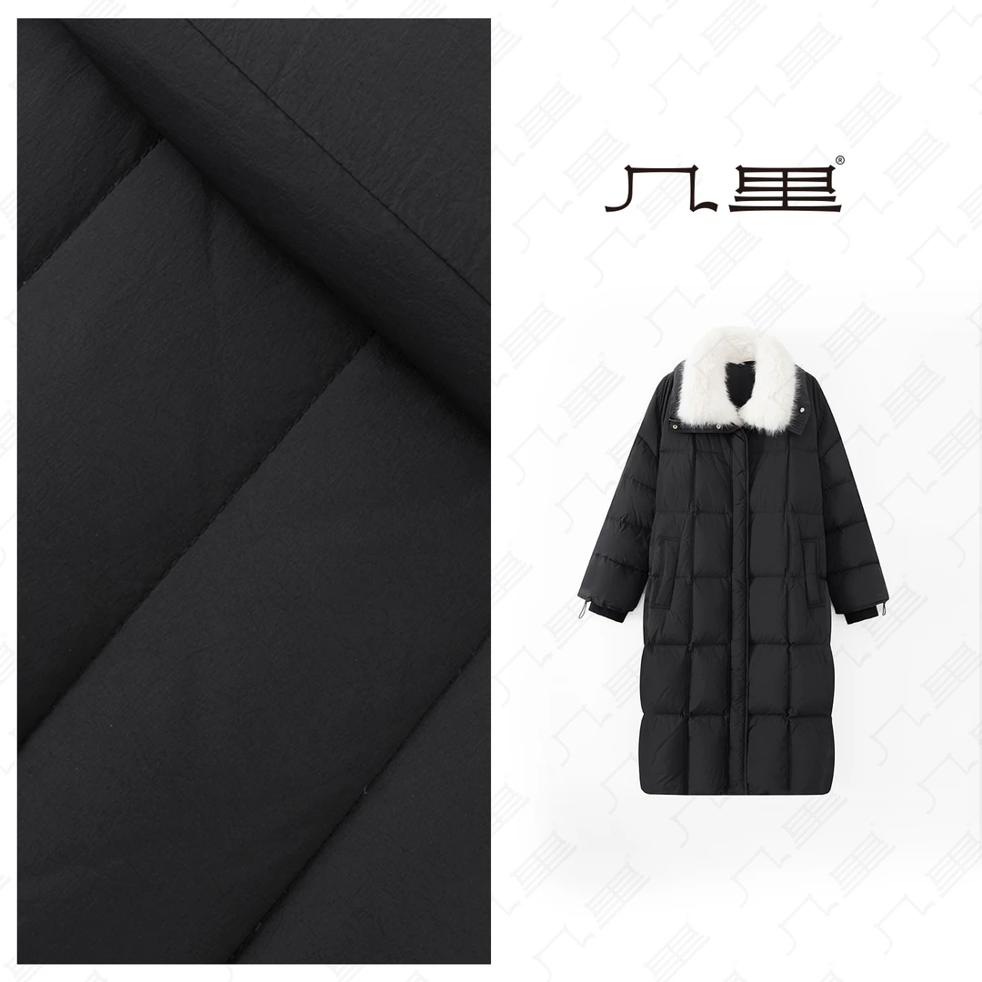 （几里）长款纯色休闲气质百搭羽绒服 衣长110胸围128 126505