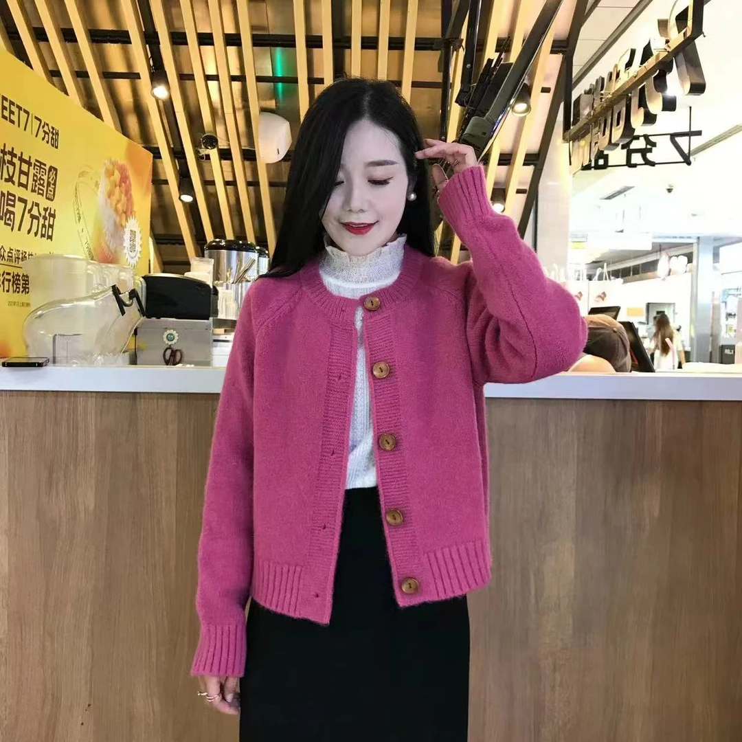 韩系针织开衫外套女秋冬2024新款慵懒风时尚显瘦百搭减龄上衣