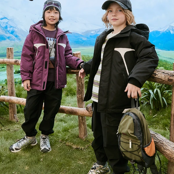 MQD儿童户外保暖冬季连帽羽绒中长款加绒加厚防风中大童秋冬洋气