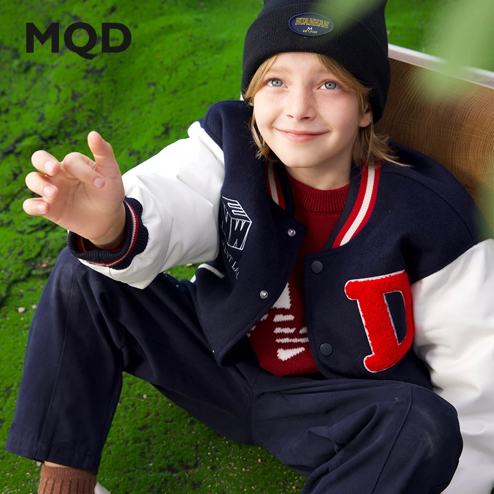 MQD中大童棒尼料球服羽绒服保暖秋冬时尚休闲运动学院风90白鸭绒