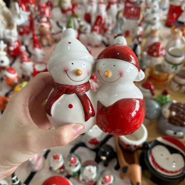 可爱雪人贴贴卡通圣诞超萌桌面儿童卧室摆件