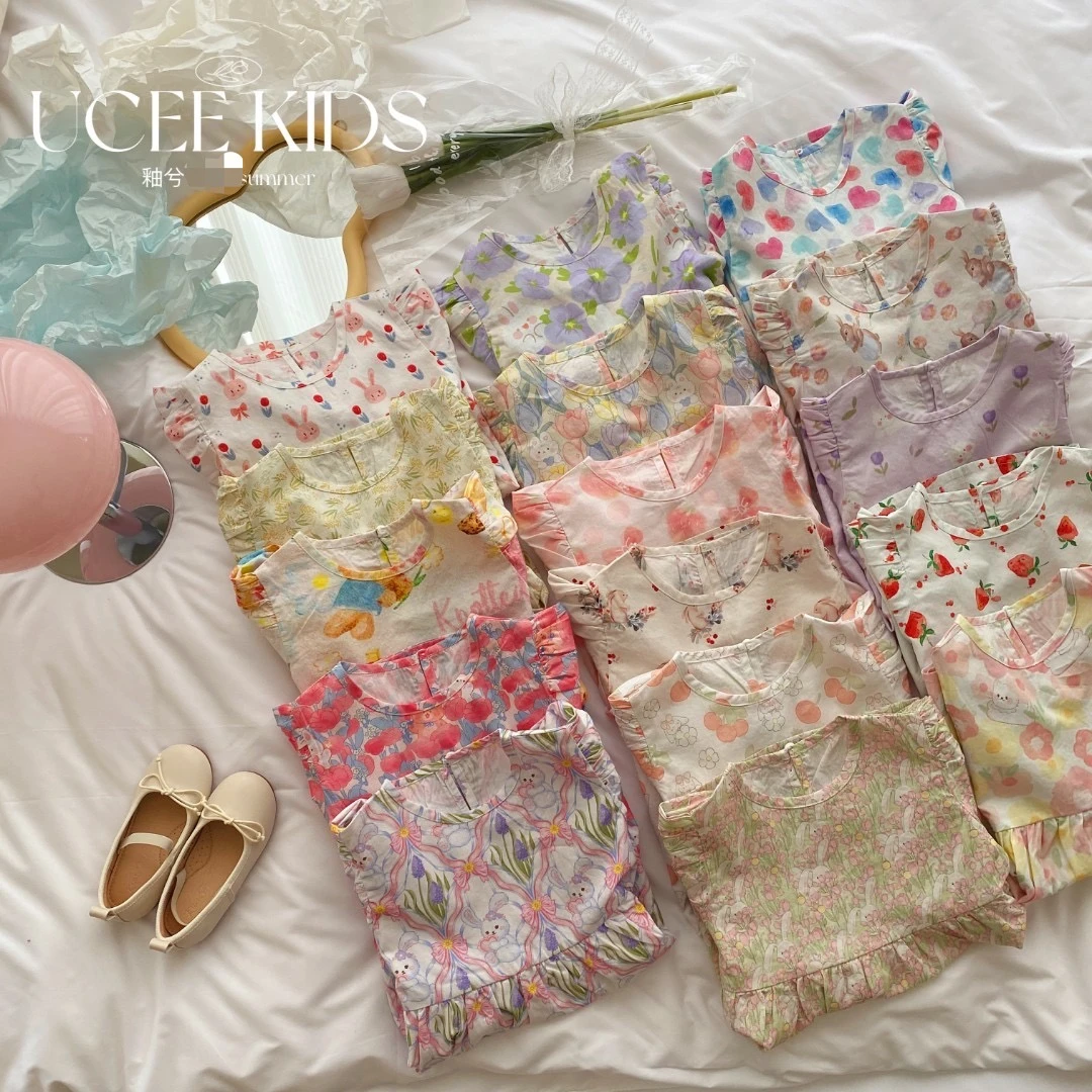 【夏款】U245216女童夏季碎花薄款连衣裙森系儿童女宝透气舒适裙子