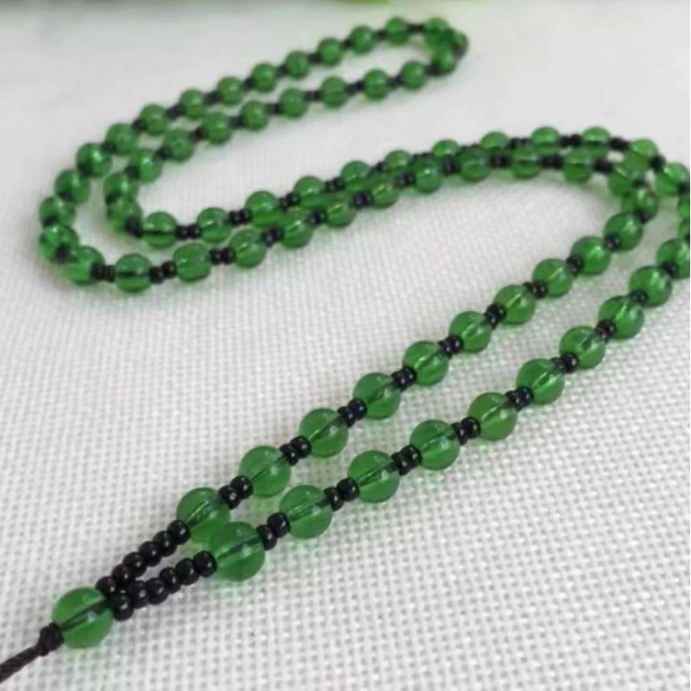 时尚饰品深绿色链子