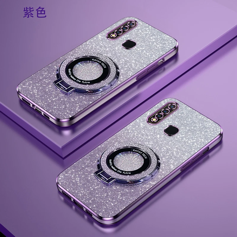 vivoY5s闪粉手机壳新款磁吸u3全包超薄电镀男女款防摔支架保护套