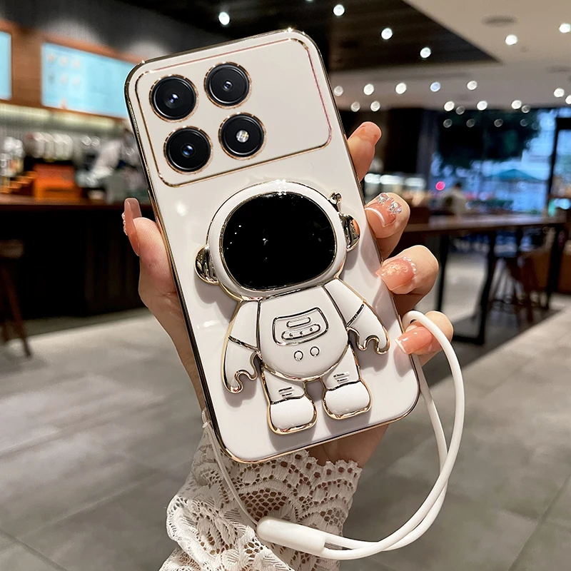 适用红米K70手机壳新款k70pro宇航员支架k70e防摔保护套卡通创意