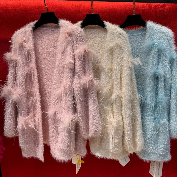 265/266/267深圳南油小众大码花仙子针织毛衣开衫