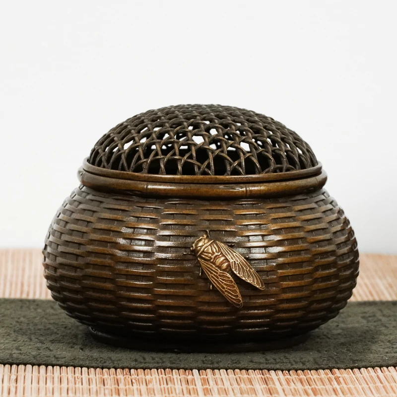 秋蝉 陈巧生制 铜炉 熏香炉 家居 办公 书房 卧室 净化空气 限量