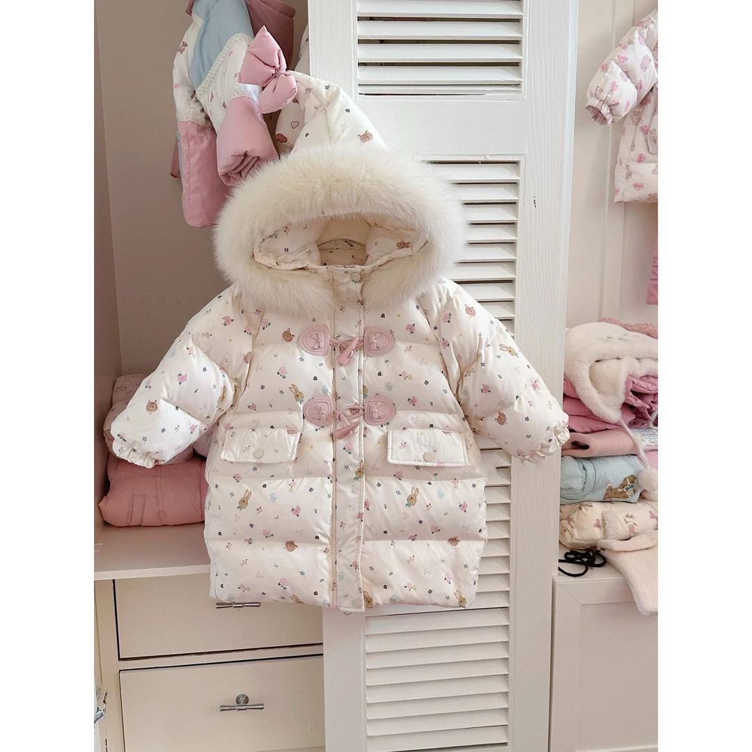 儿童羽绒服2024冬季新款儿童羽绒服新国标90白鸭绒宝宝连帽童女童