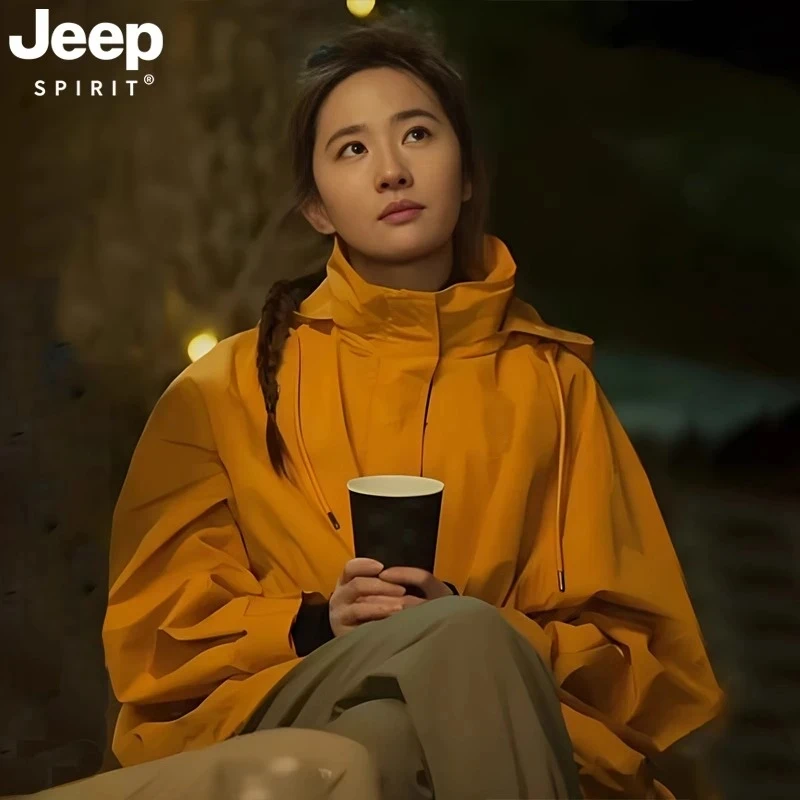 JEEP吉普玫瑰同款刘亦菲同款冲锋衣三合一女防风户外外套男女夹克