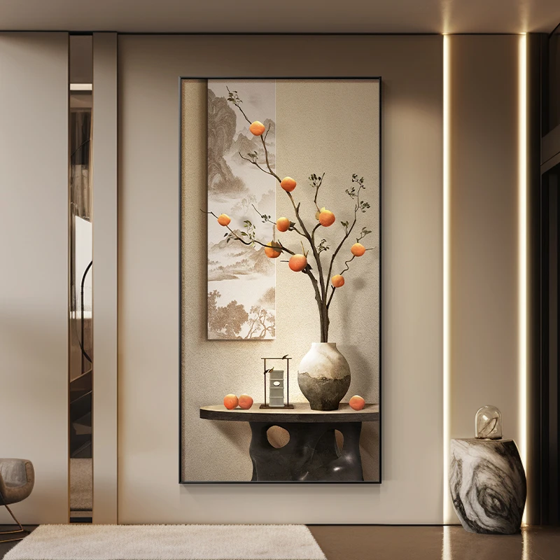 大气新款玄关装饰画侘寂风高级感走廊过道壁画事事如意入户门挂画