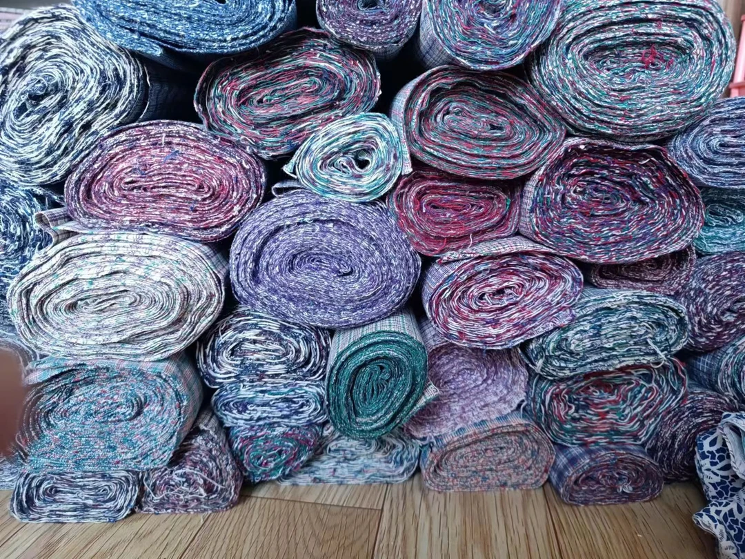 手织老布 民间手纺 老布 老粗布 手纺线 花色可选