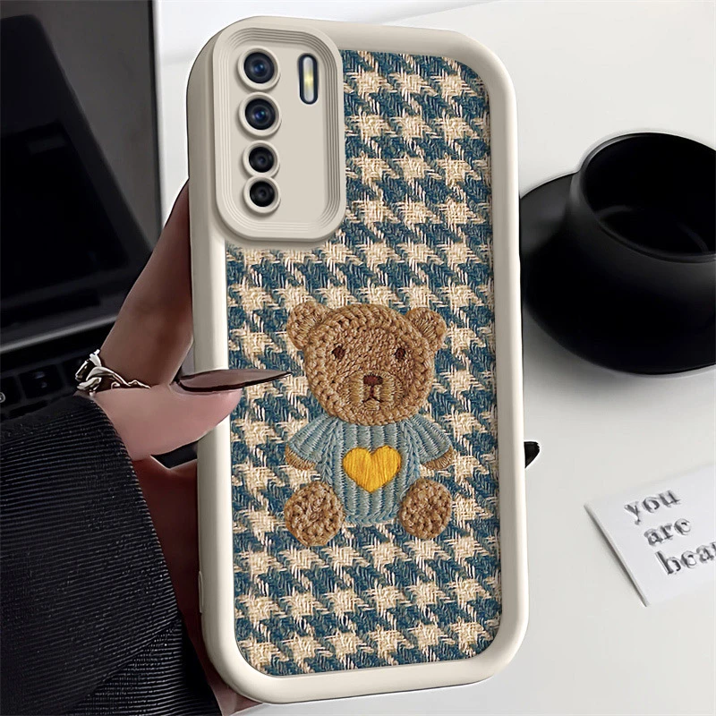 适用毛衣小熊OPPOA91手机壳超薄潮硅胶网红保护套卡通新款男全包