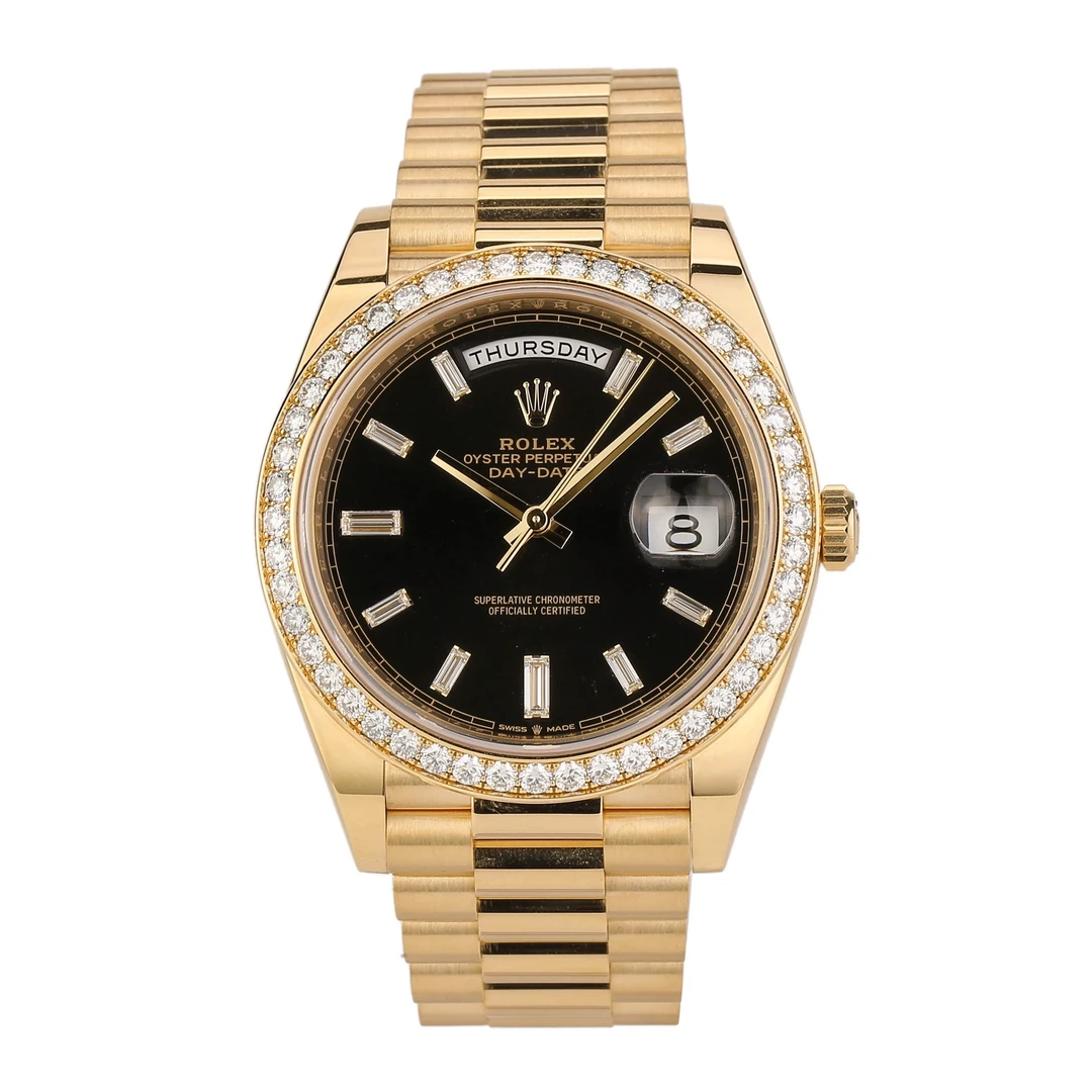 95新 Rolex/劳力士 礼尚往来卡25年228348圈钻黑冰糖33L5X