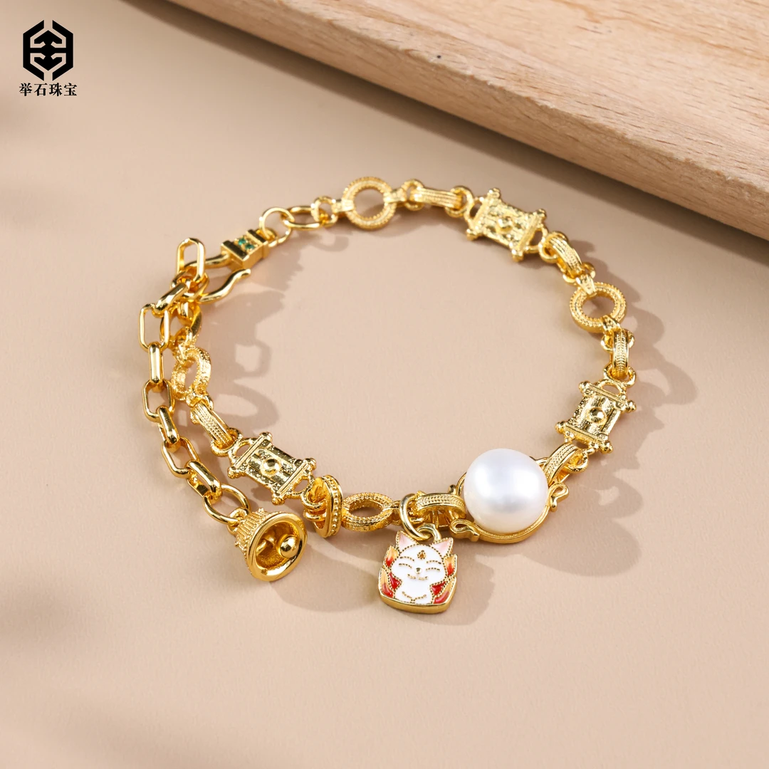 【举石珠宝】T1209-421-0118珍珠手链（一件/多样性发/约7mm+）K