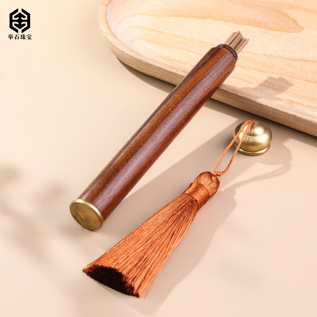 【举石珠宝】T1202-661-65花梨木饰品（一件/多样性发/约120*16mm）Z