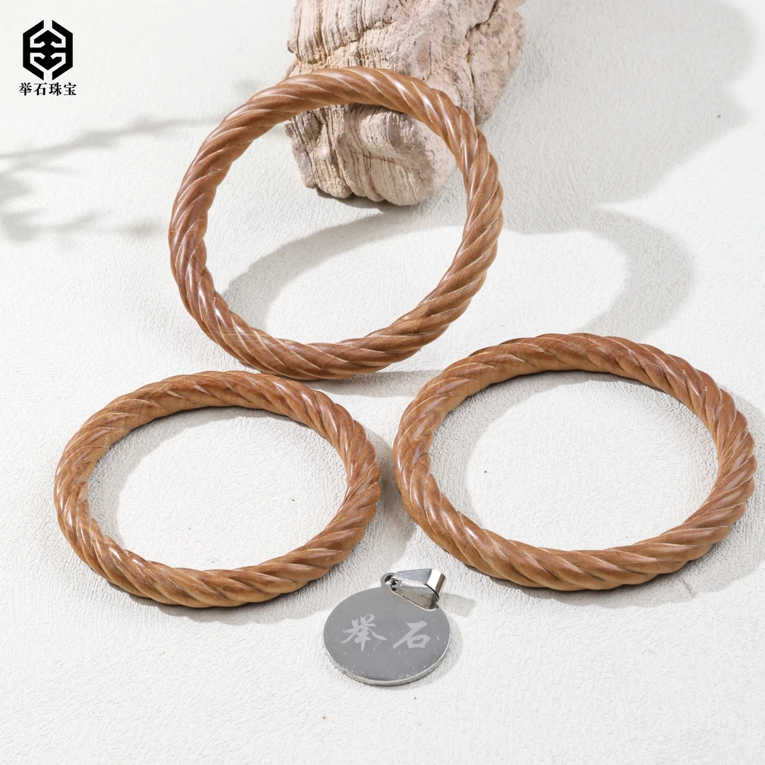 【举石珠宝】T1111-661-124檀香木手镯（一件/多样性发/圈口自选）N