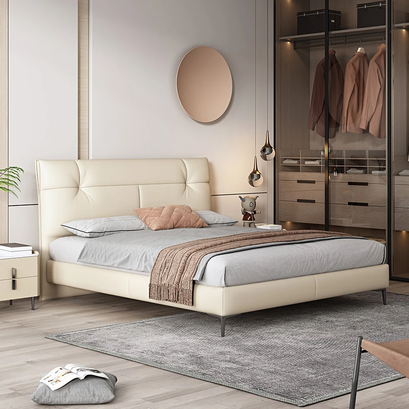 ASNUG/爱舒简约实木床双人主卧室双人床极简大床特价清仓 W635