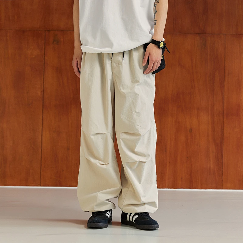 NGOARMY(NORYBRAND) 23SS褶皱设计伞兵裤 简约百搭休闲裤Cleanfit